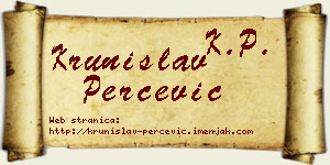 Krunislav Perčević vizit kartica